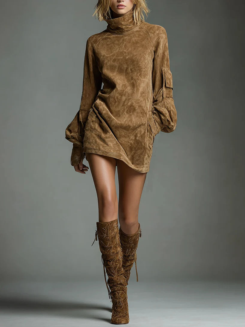 Lena Turtleneck Mini Dress