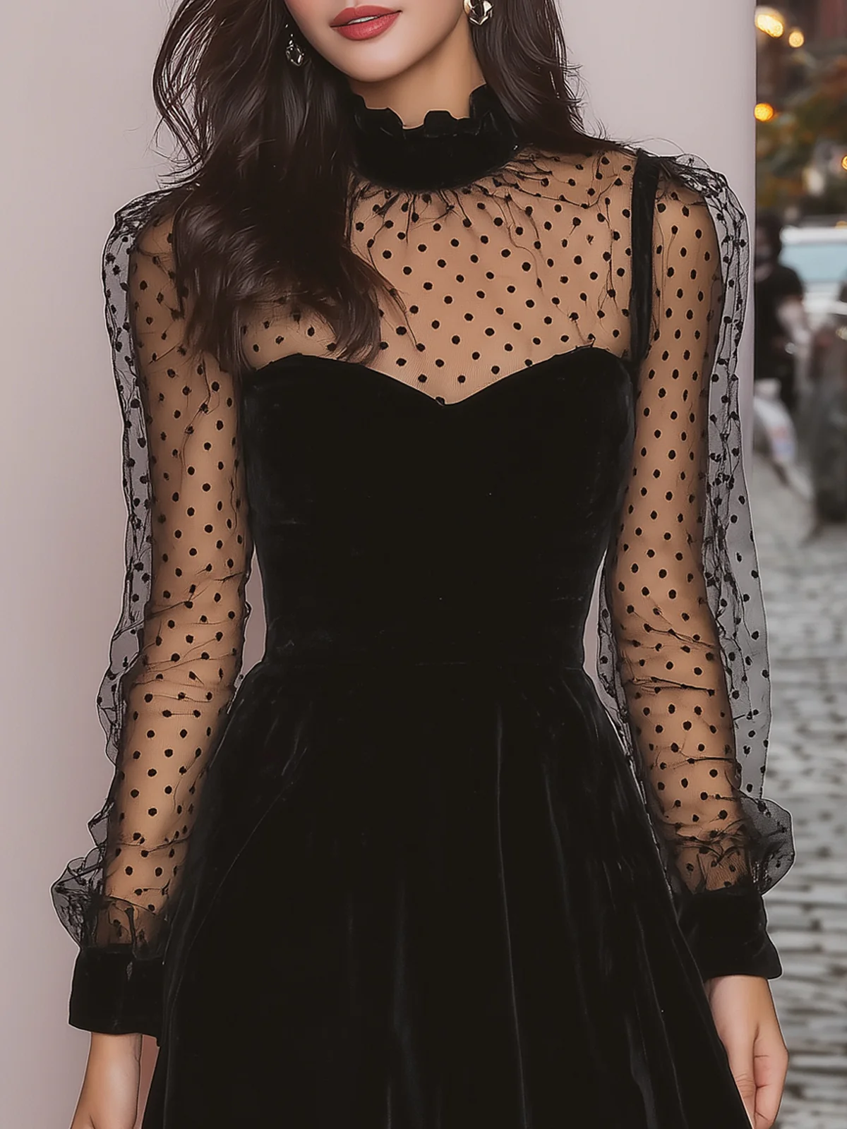 Vera Sheer Sleeve Mini Dress
