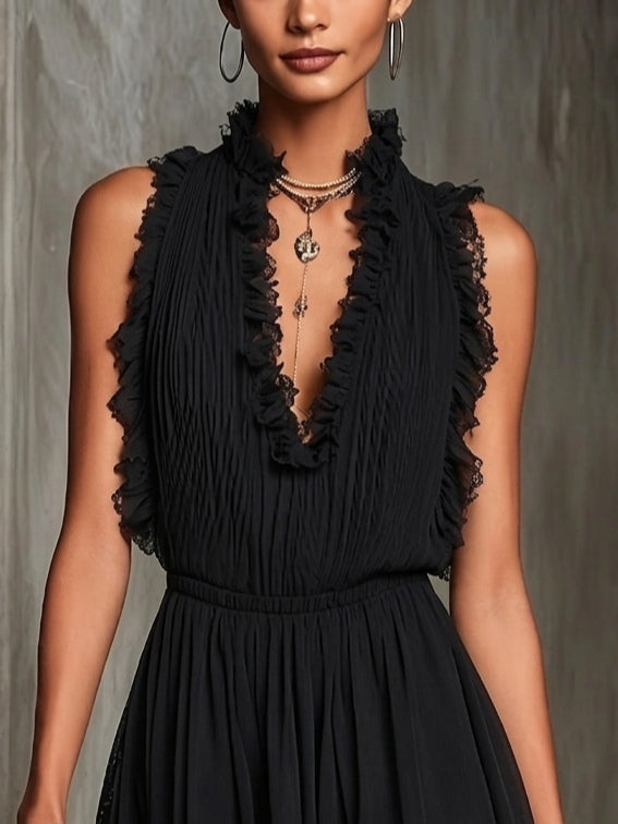 Elodie Ruffle Lace Jumpsuit