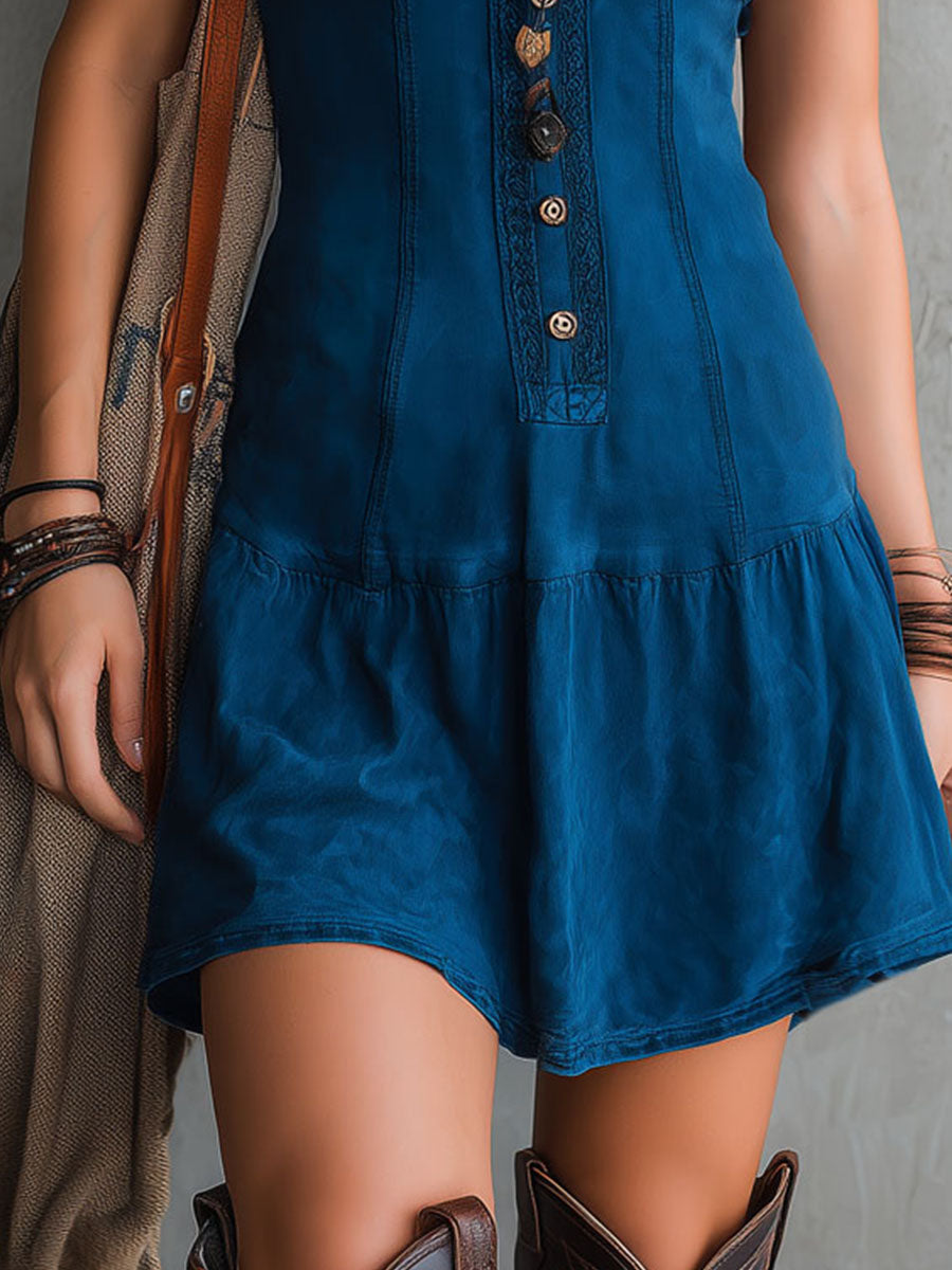 Maeve V-Neck Mini Dress