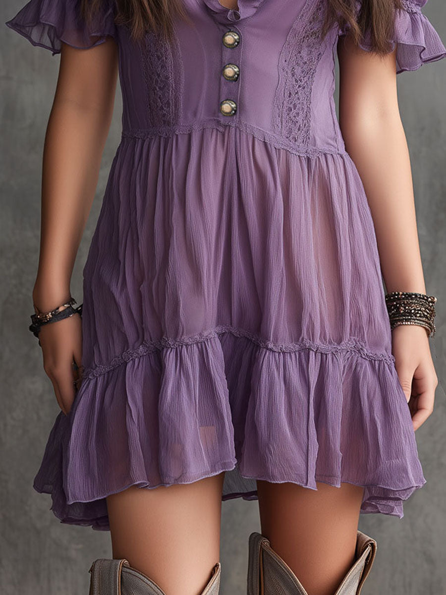 Esme Puff-Sleeve Mini Dress