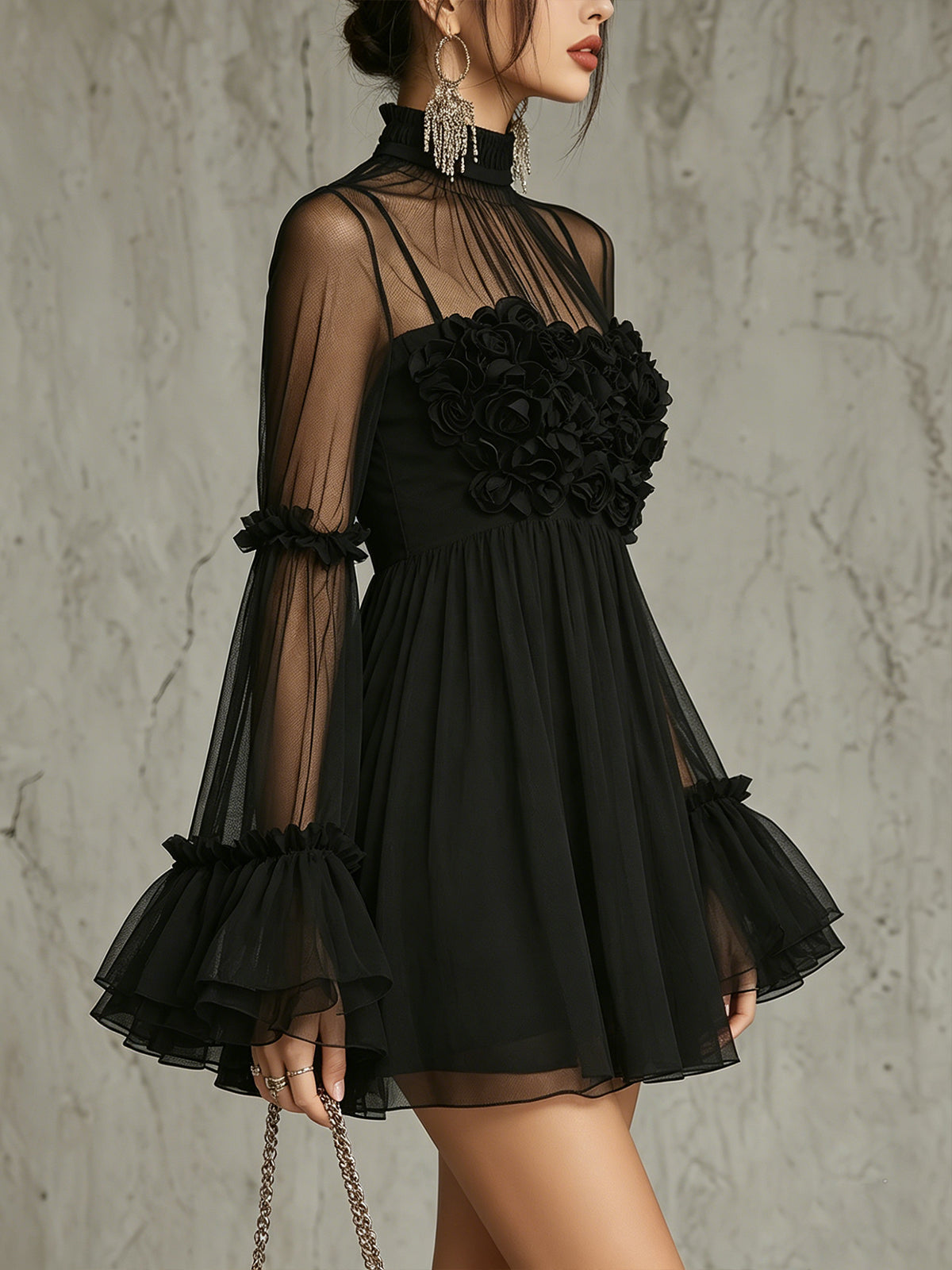 Isla High Neck Mini Dress
