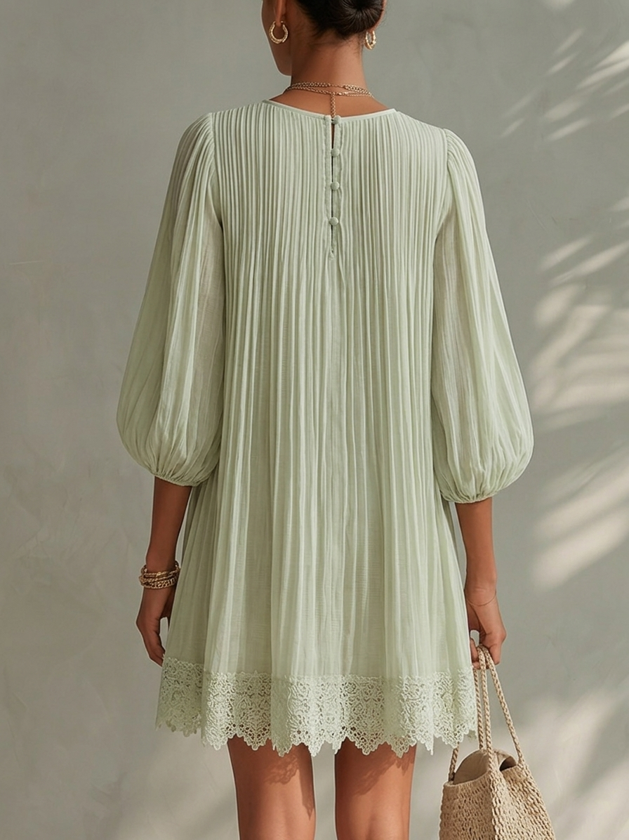 Kaia Lantern Sleeve Mini Dress