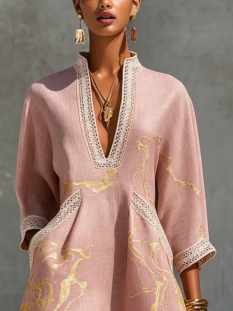 Mira Crochet-Trim Mini Dress