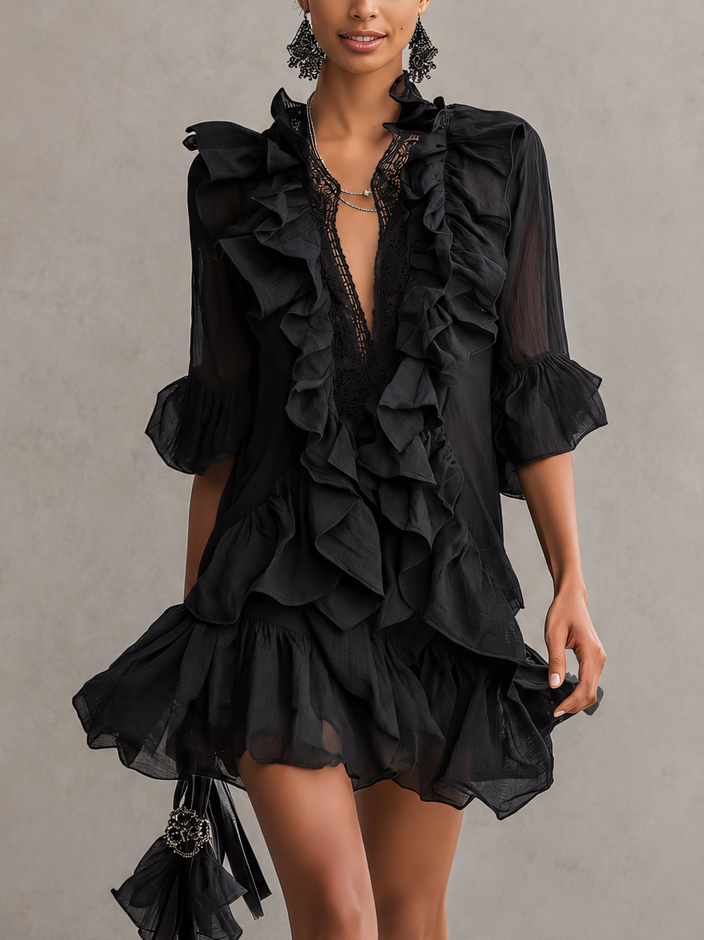 Mara Ruffled Mini Dress
