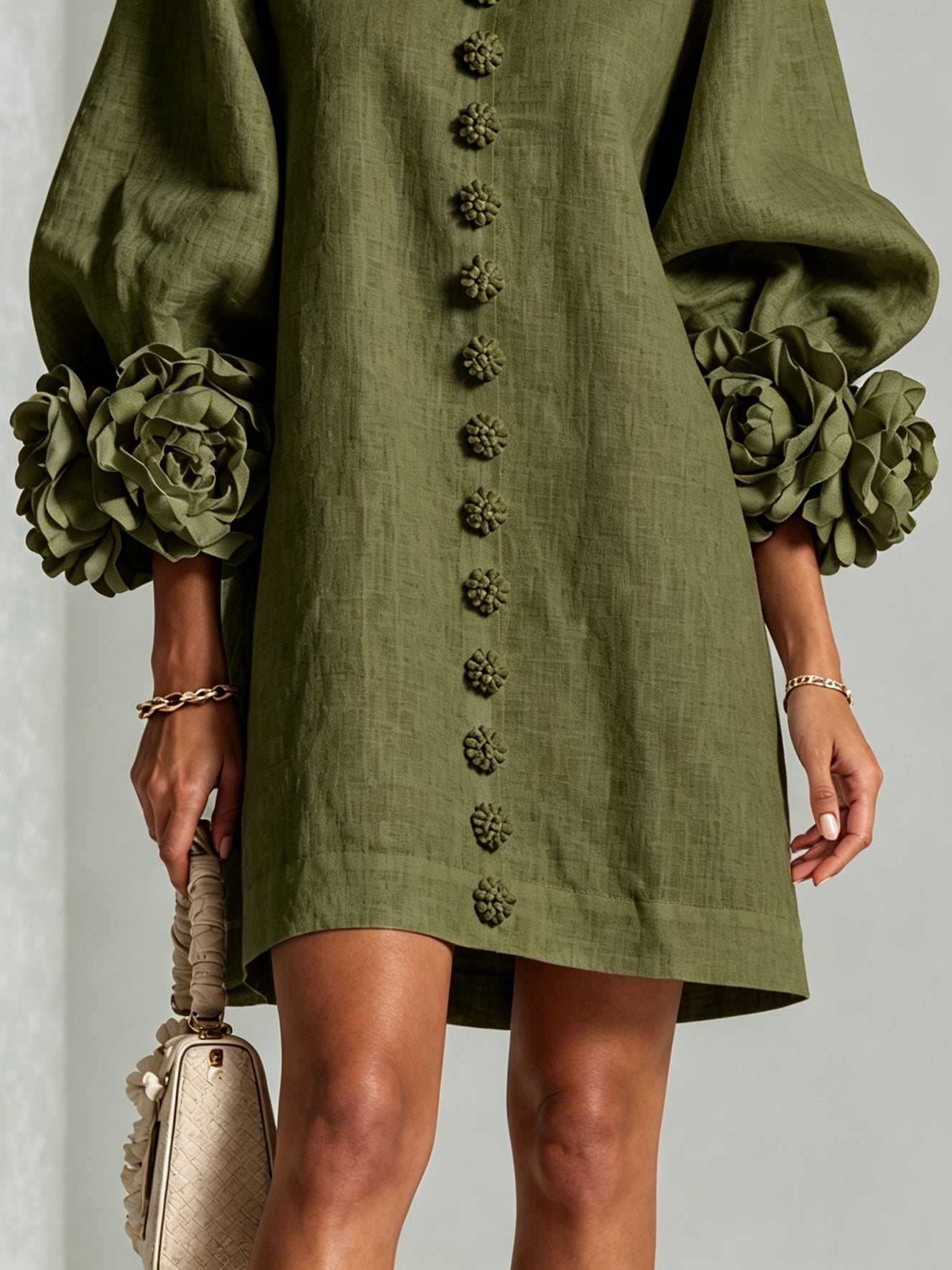 Talia Button Mini Dress