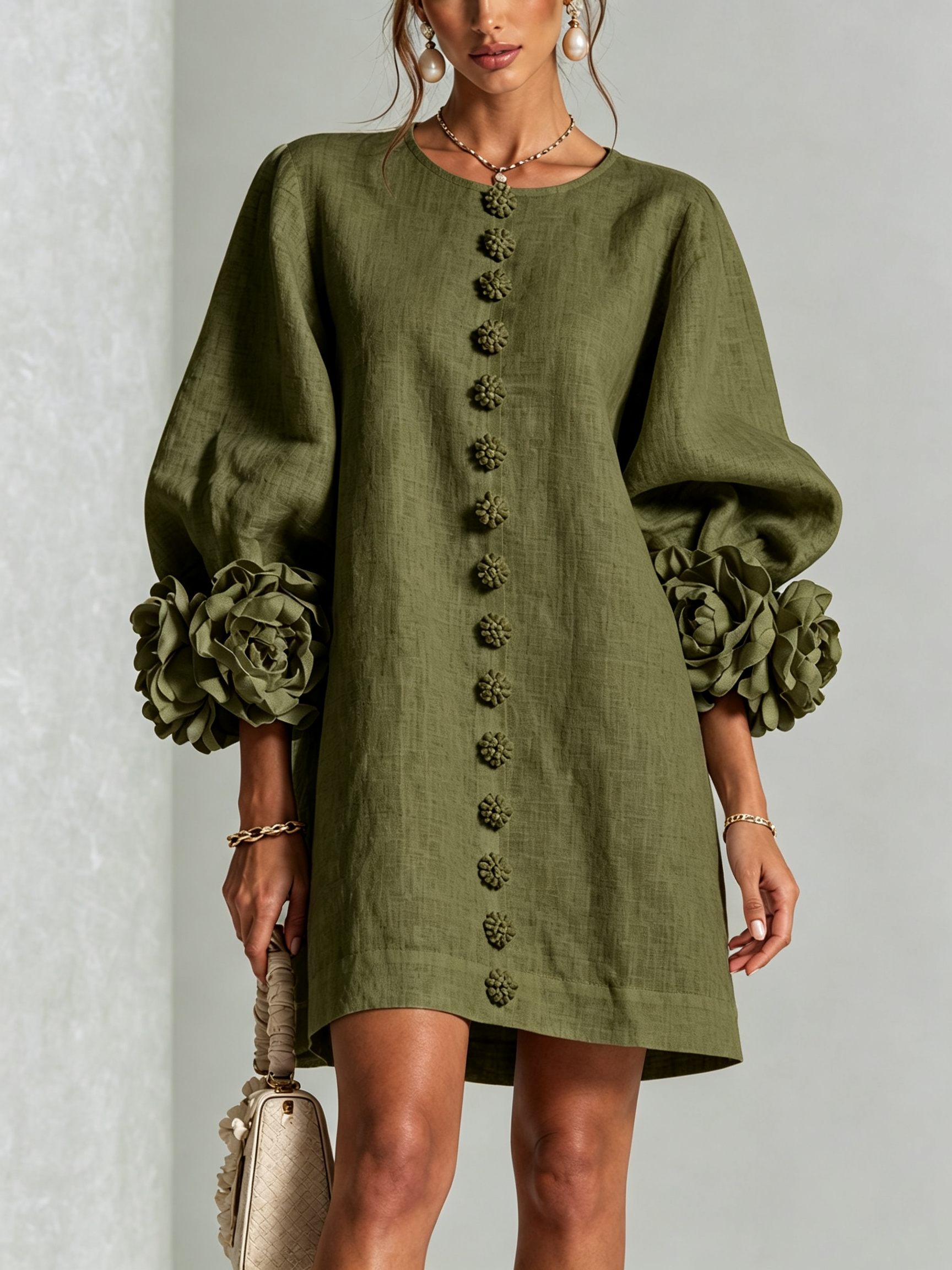 Talia Button Mini Dress