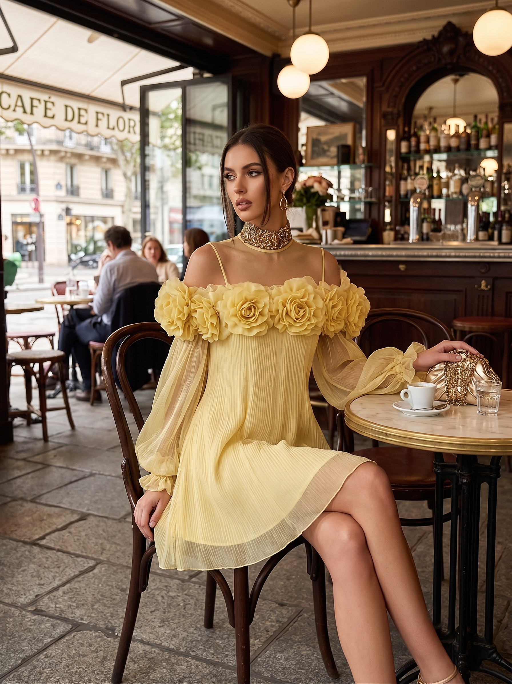 Mira 3D Floral Mini Dress