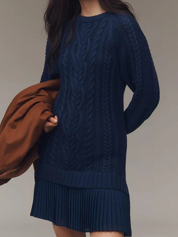 Nora Cable-Knit Mini Dress