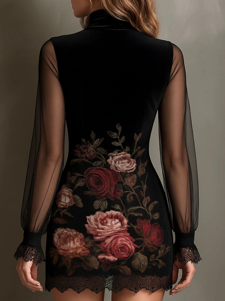 Clara Floral Lace Mini Dress