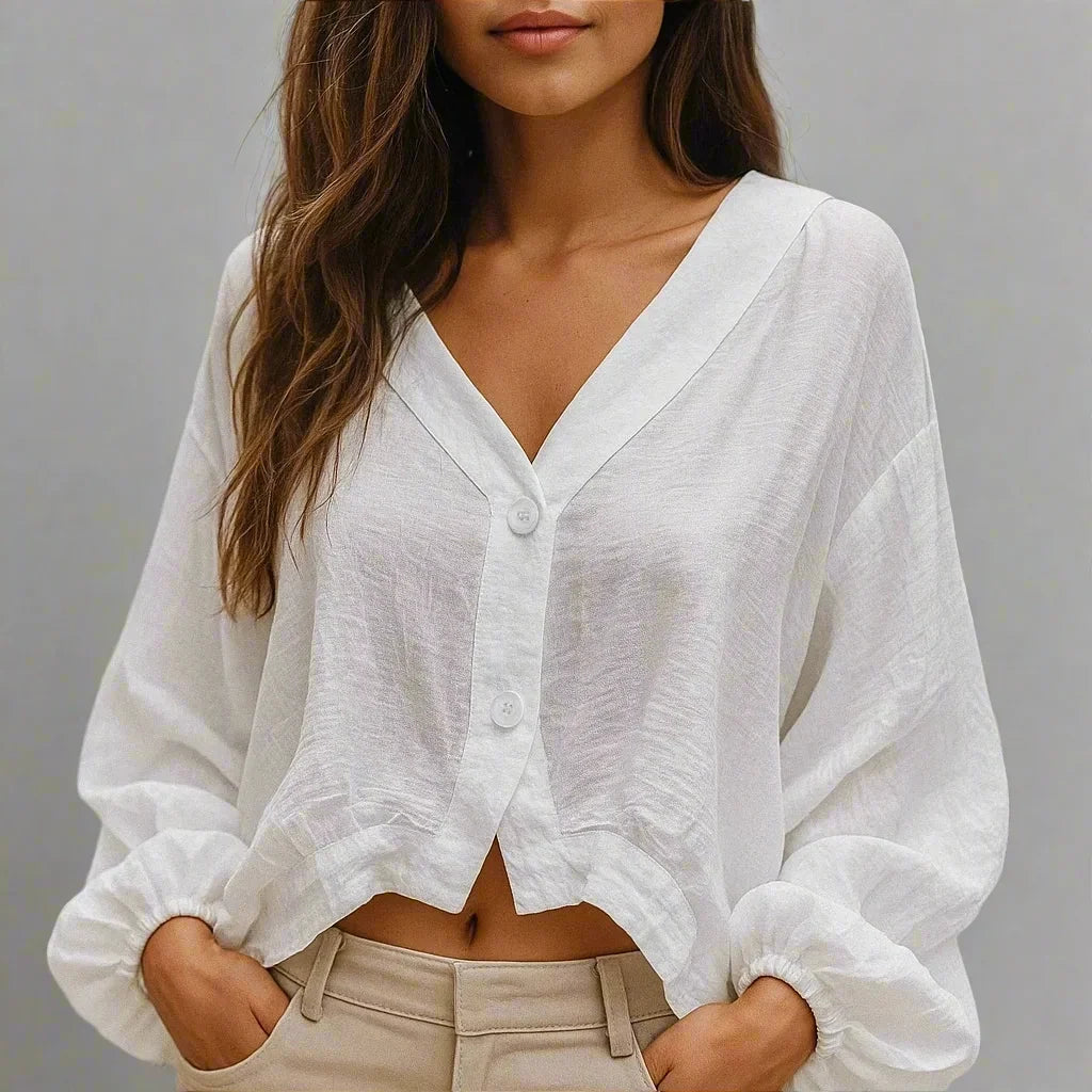 SIERRA GRACE LINEN BLOUSE