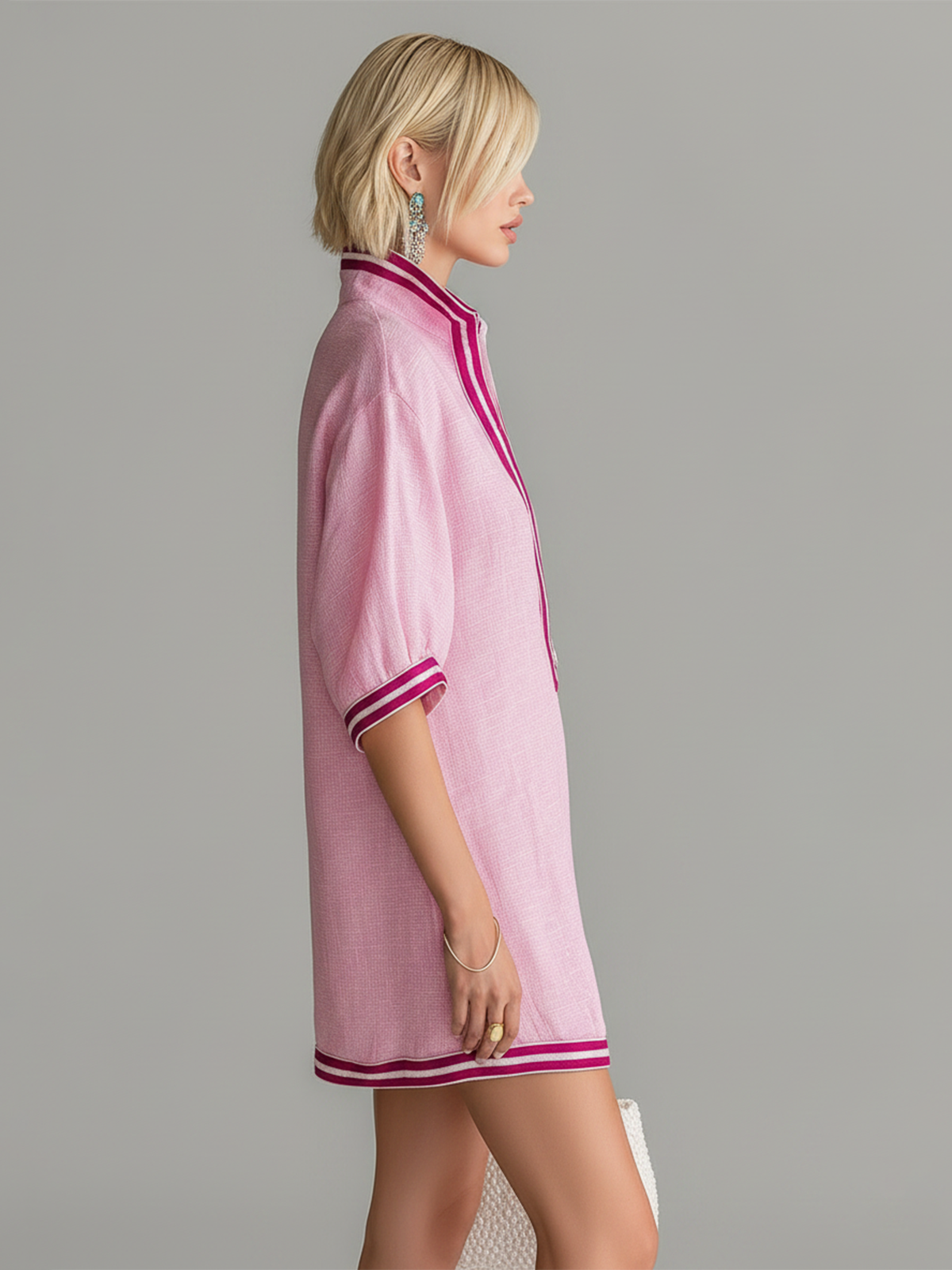 Josette™ Zip Colorblock Linen Mini Dress