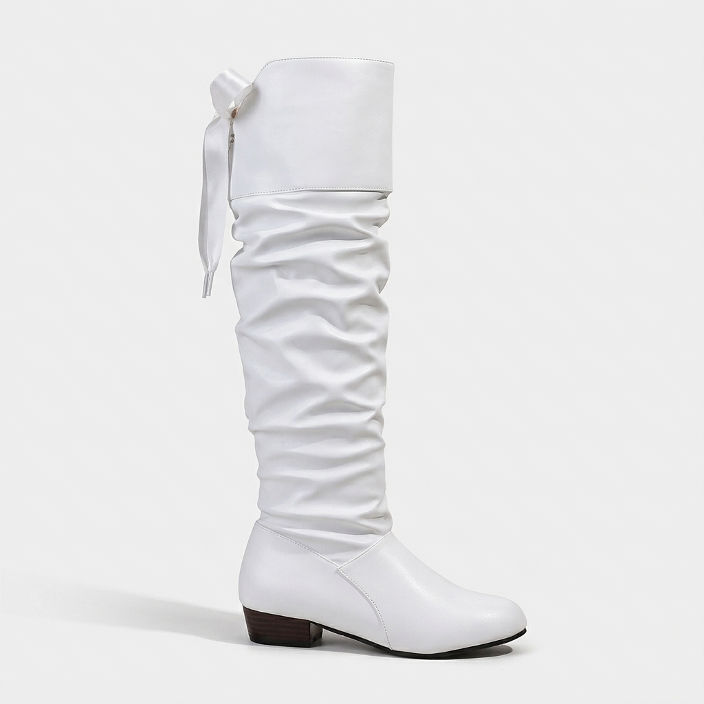 Walker Ribbon-Tie Slouch Boot
