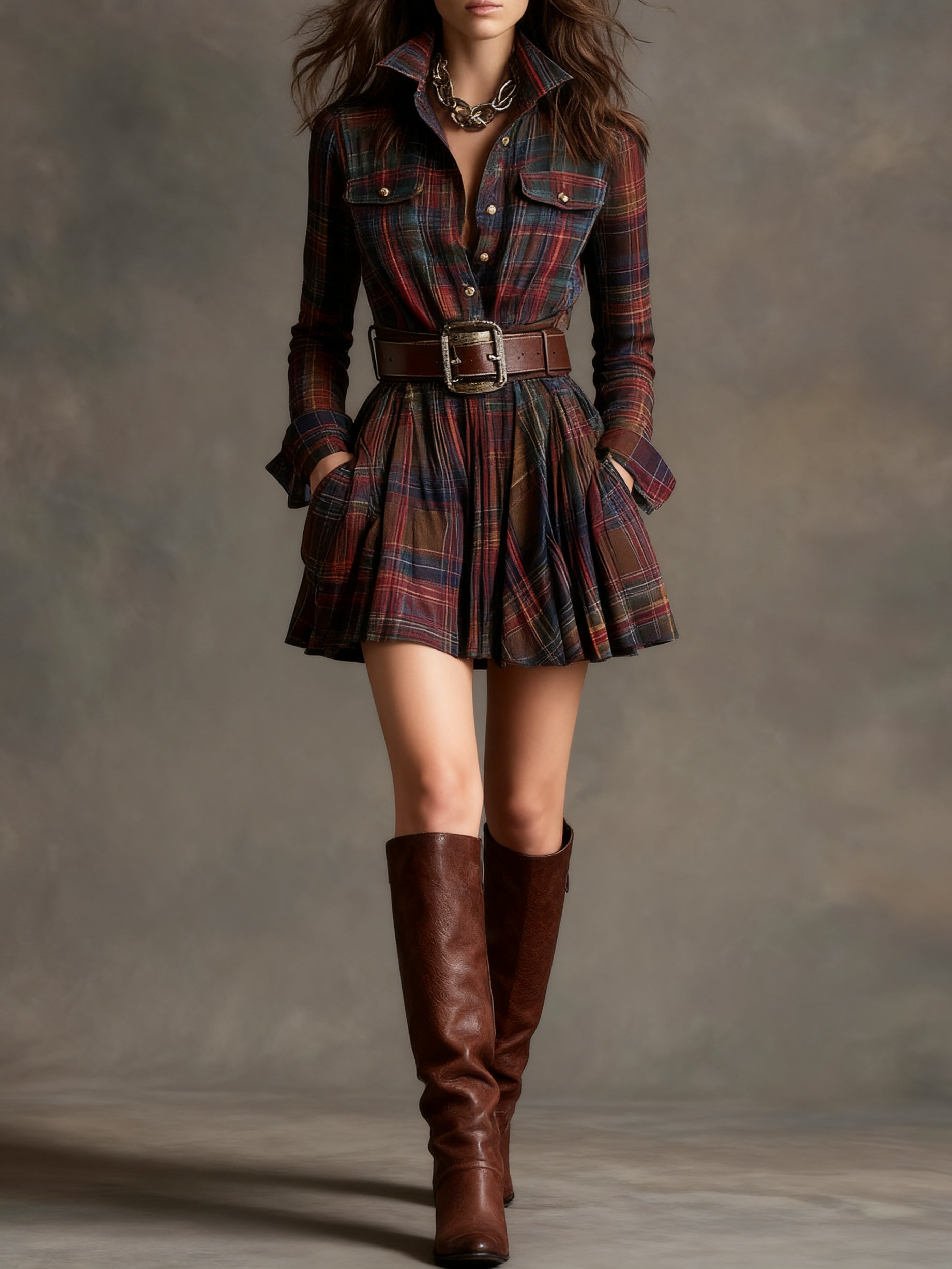 Esme Plaid Mini Dress
