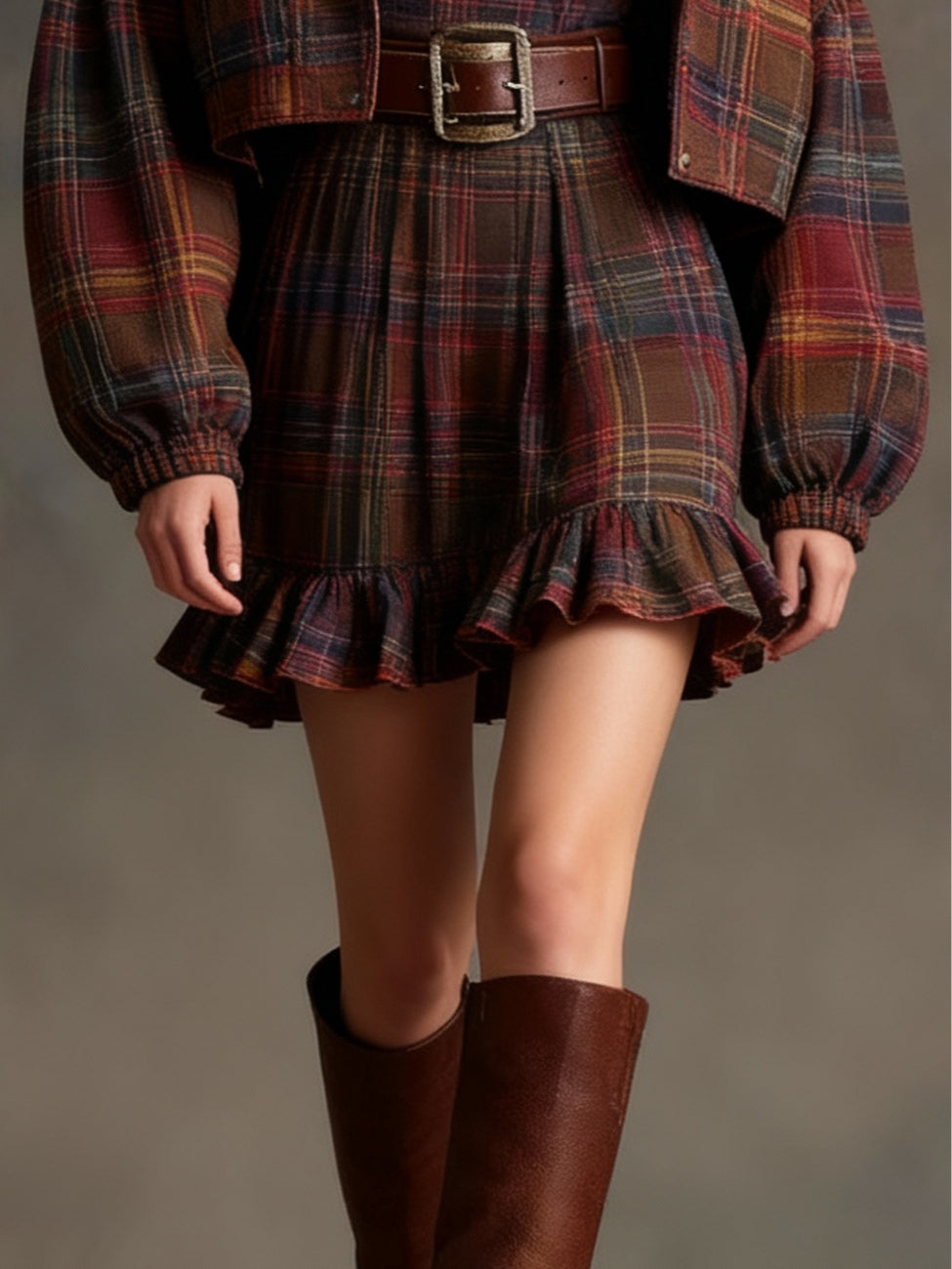 Talia Plaid Jacket Dress Set