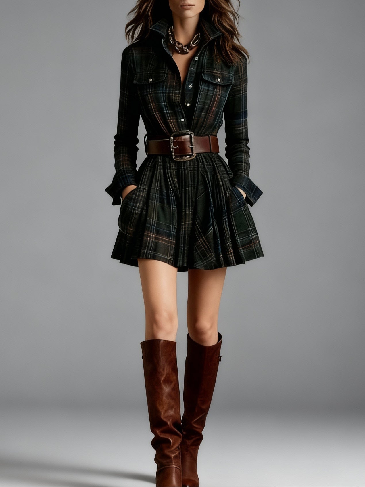 Esme Plaid Mini Dress