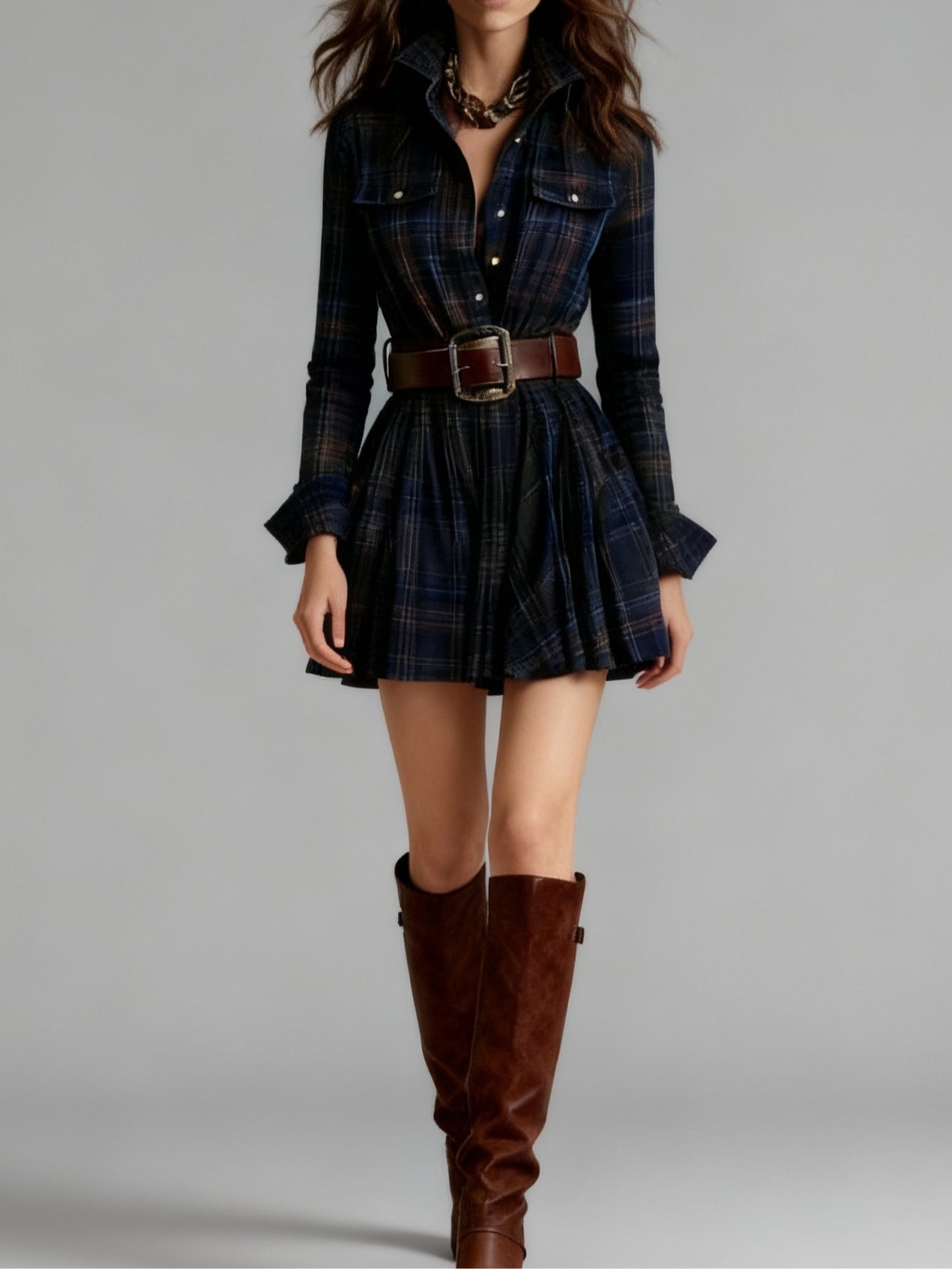 Esme Plaid Mini Dress