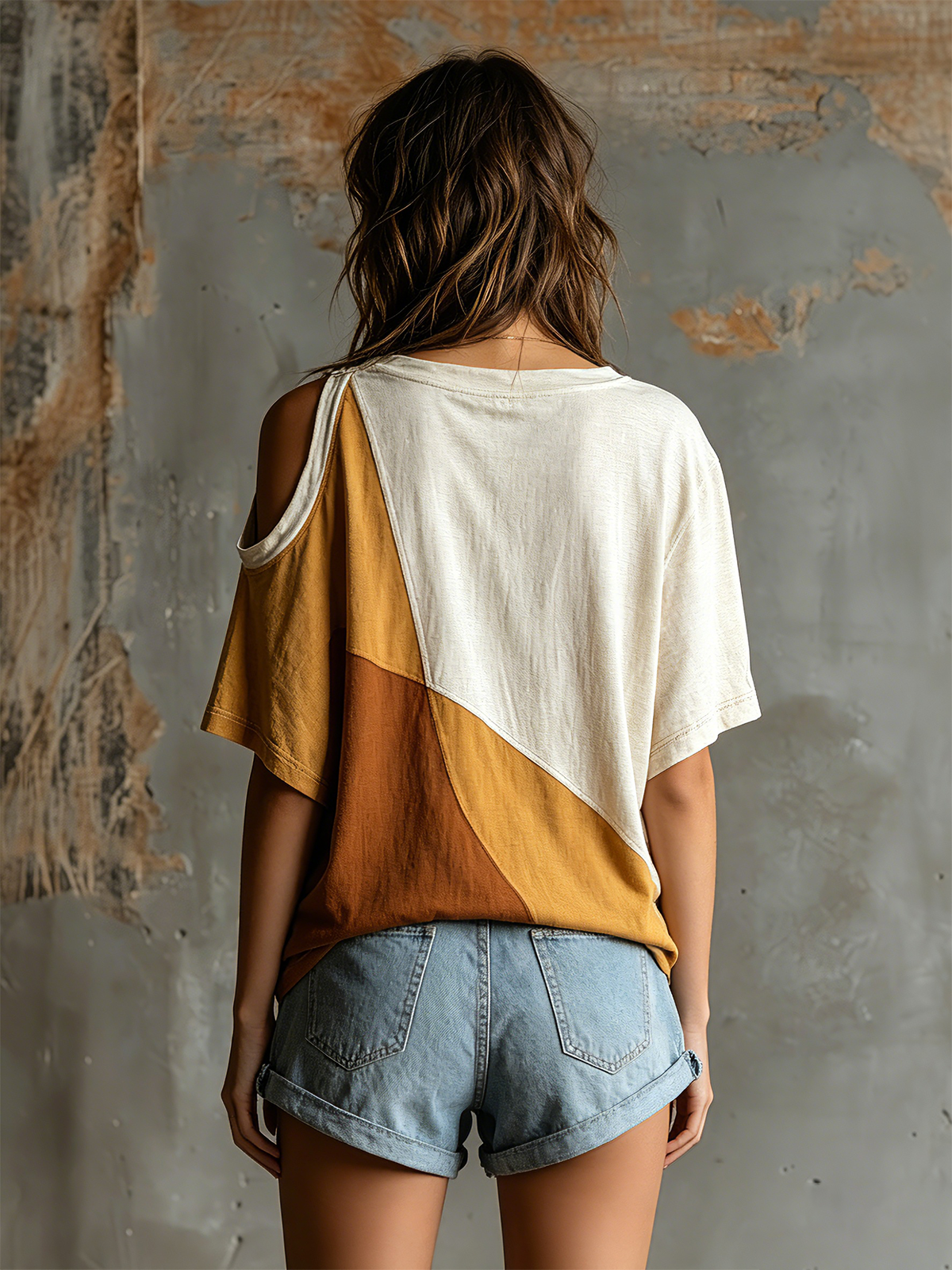 Leocadie™ Cutout Cotton Oversized Tee
