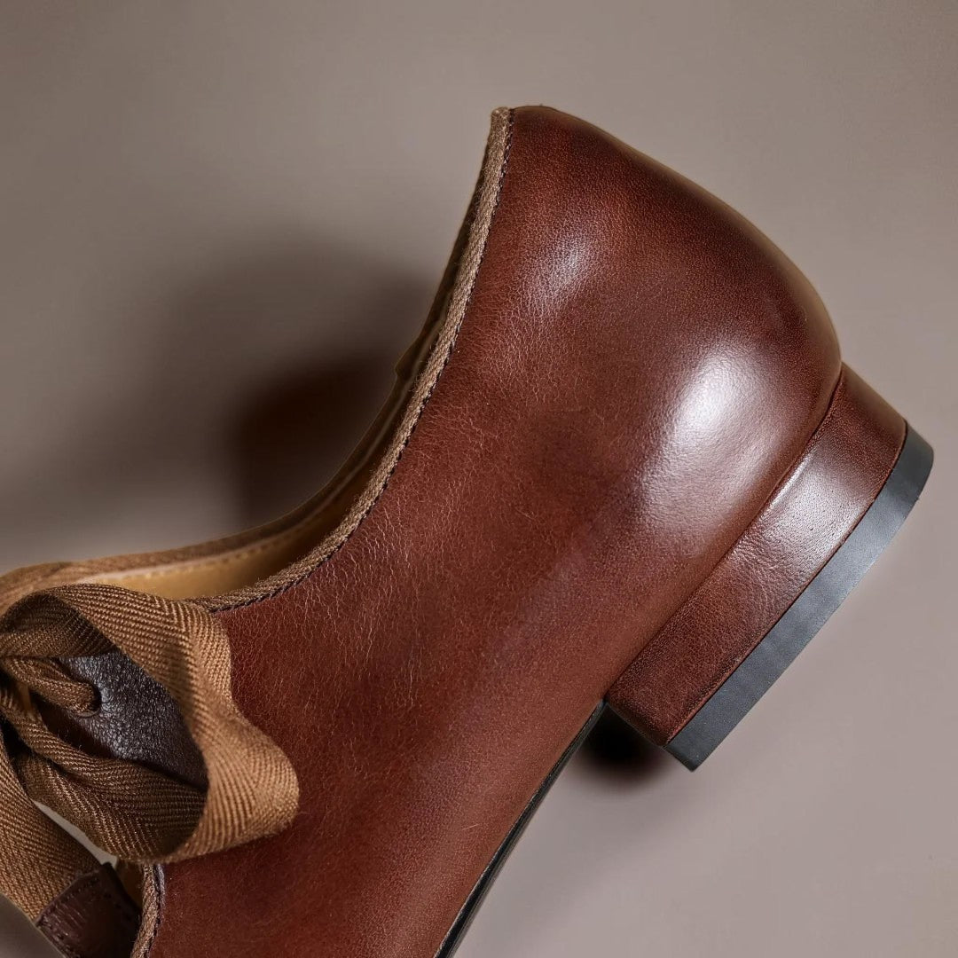 Rosamund | Leather Bow Mary Jane Flats