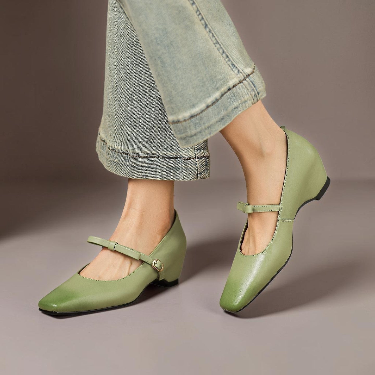 Bryony | Bow-Strap Mary Jane Pump with Concealed Heel