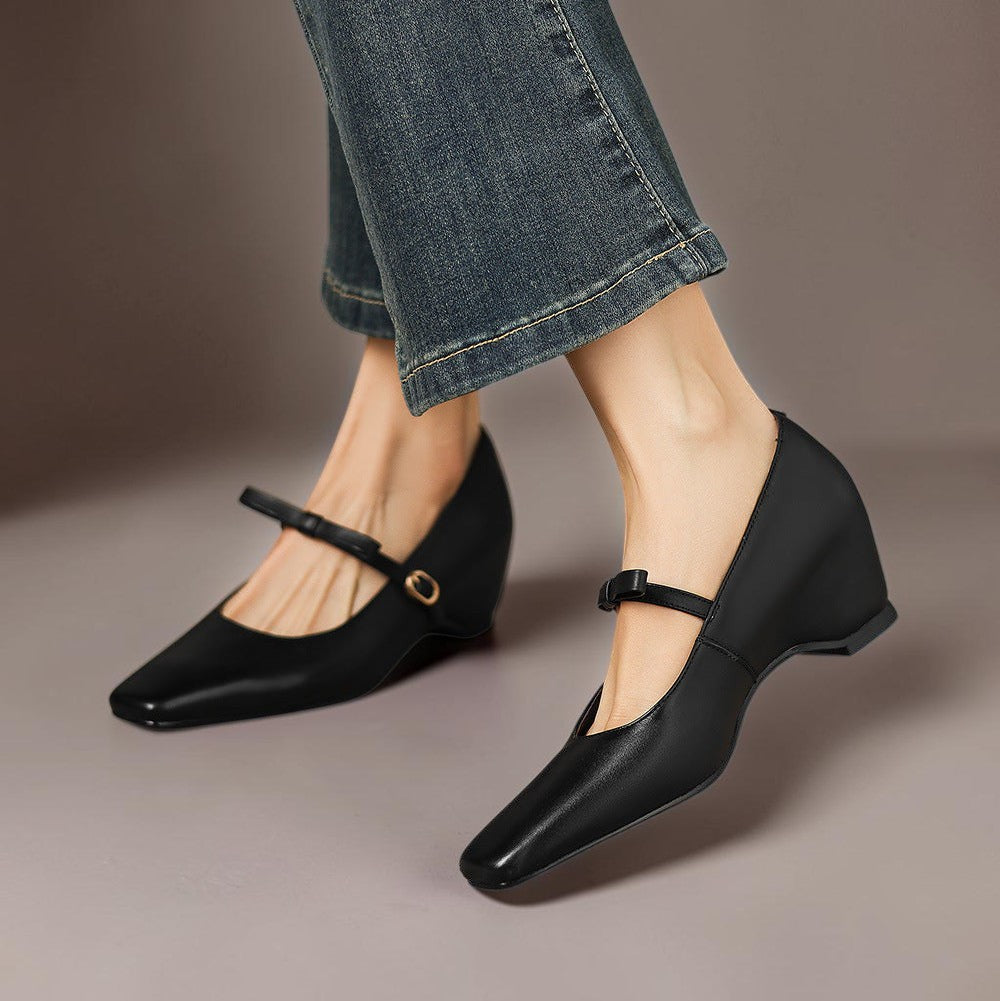 Bryony | Bow-Strap Mary Jane Pump with Concealed Heel