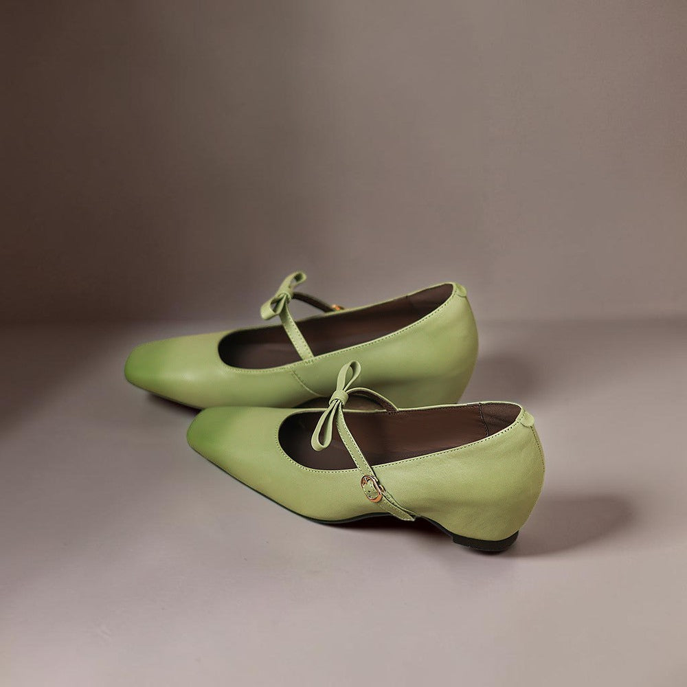 Bryony | Bow-Strap Mary Jane Pump with Concealed Heel