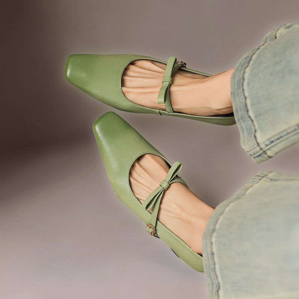 Bryony | Bow-Strap Mary Jane Pump with Concealed Heel