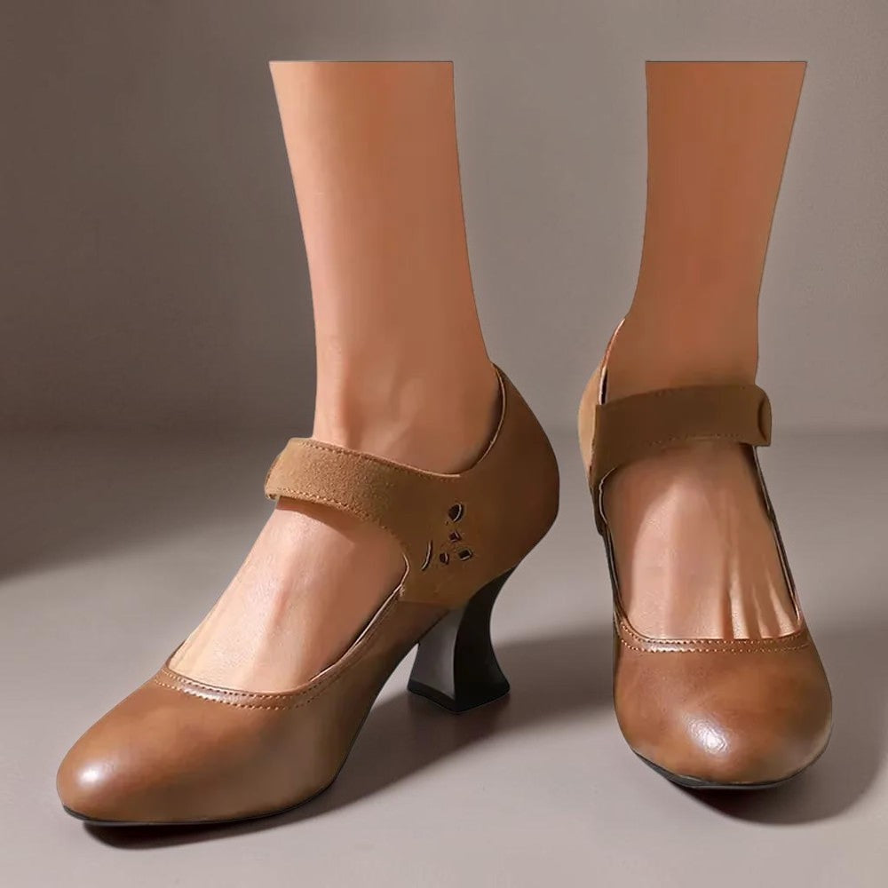 Guinevere | Victorian Button Strap Heels